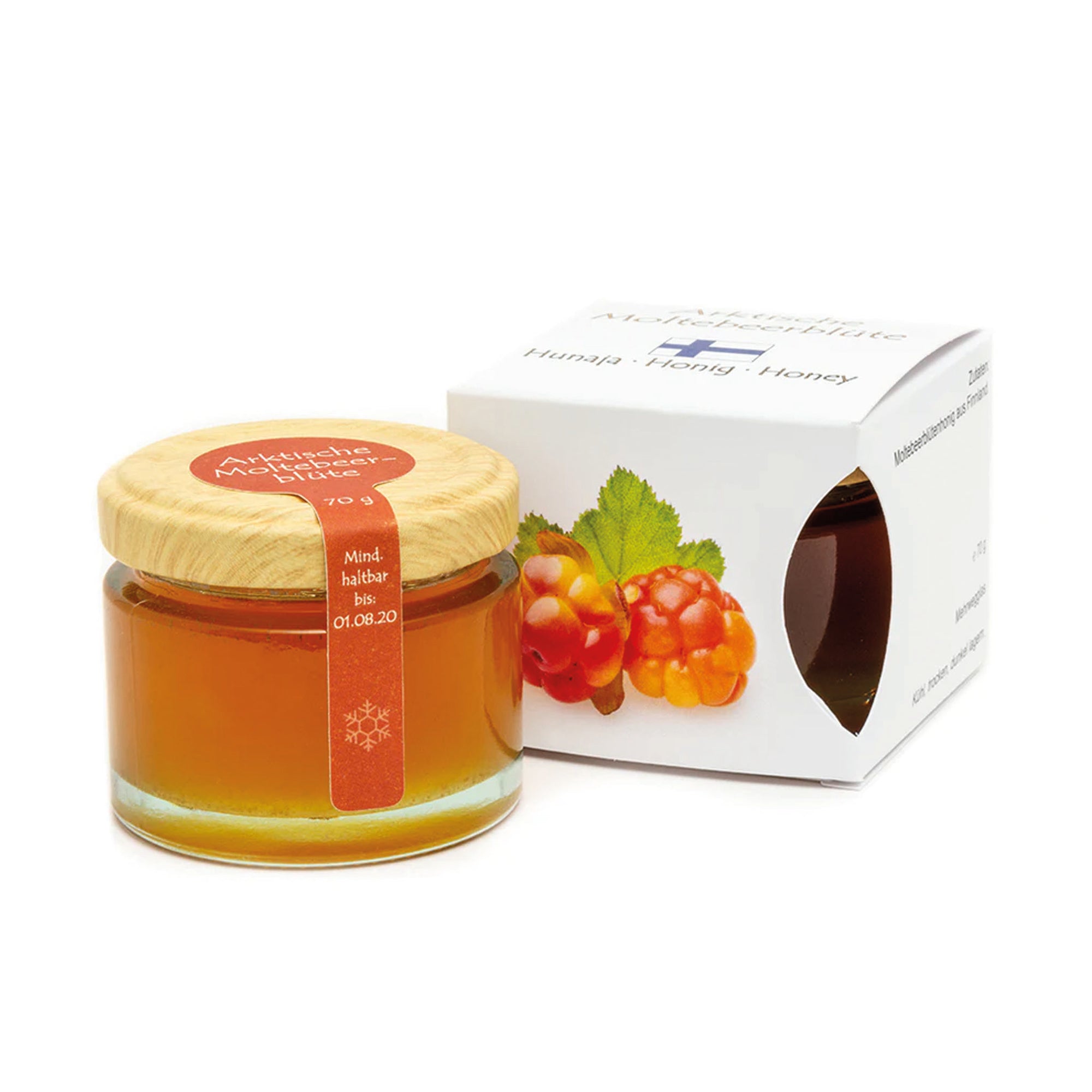 Arctic cloudberry blossom honey from southern Lapland