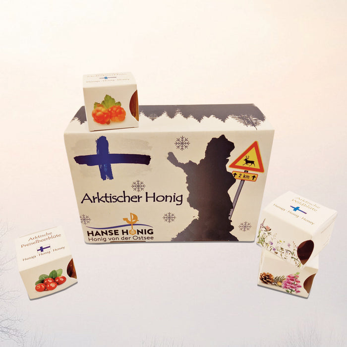 Arktischer Honig 4er Set im edlen nordischen Kartondesign