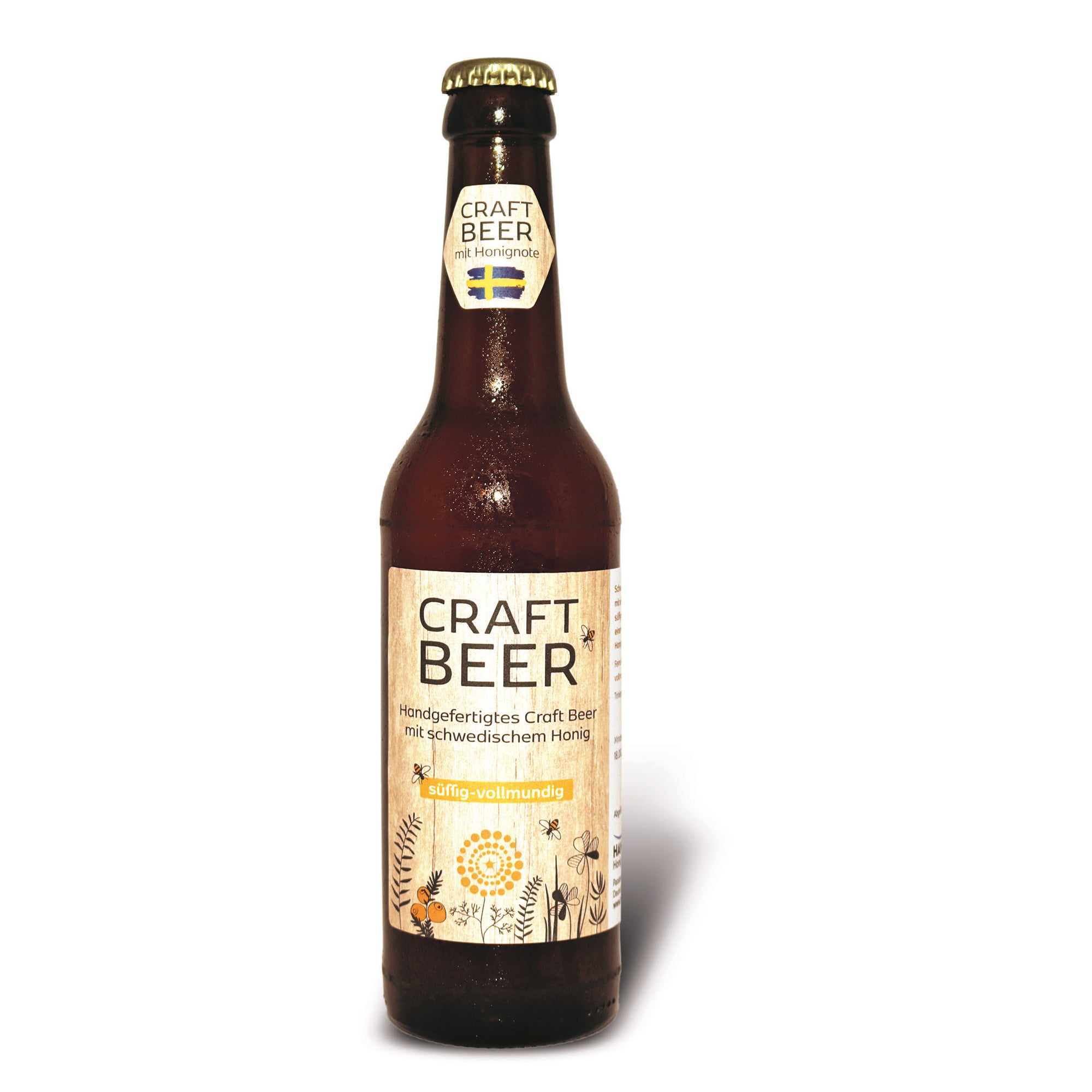 Handmade craft beer with Swedish honey (tasty - full-bodied)