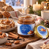 Hanse Honig Winterhonig Gebrannte Mandeln 250 g beim Adventsfrühstück, cremiger Honigaufstrich auf Brot mit Mandeln, Zimt und winterlicher Stimmung