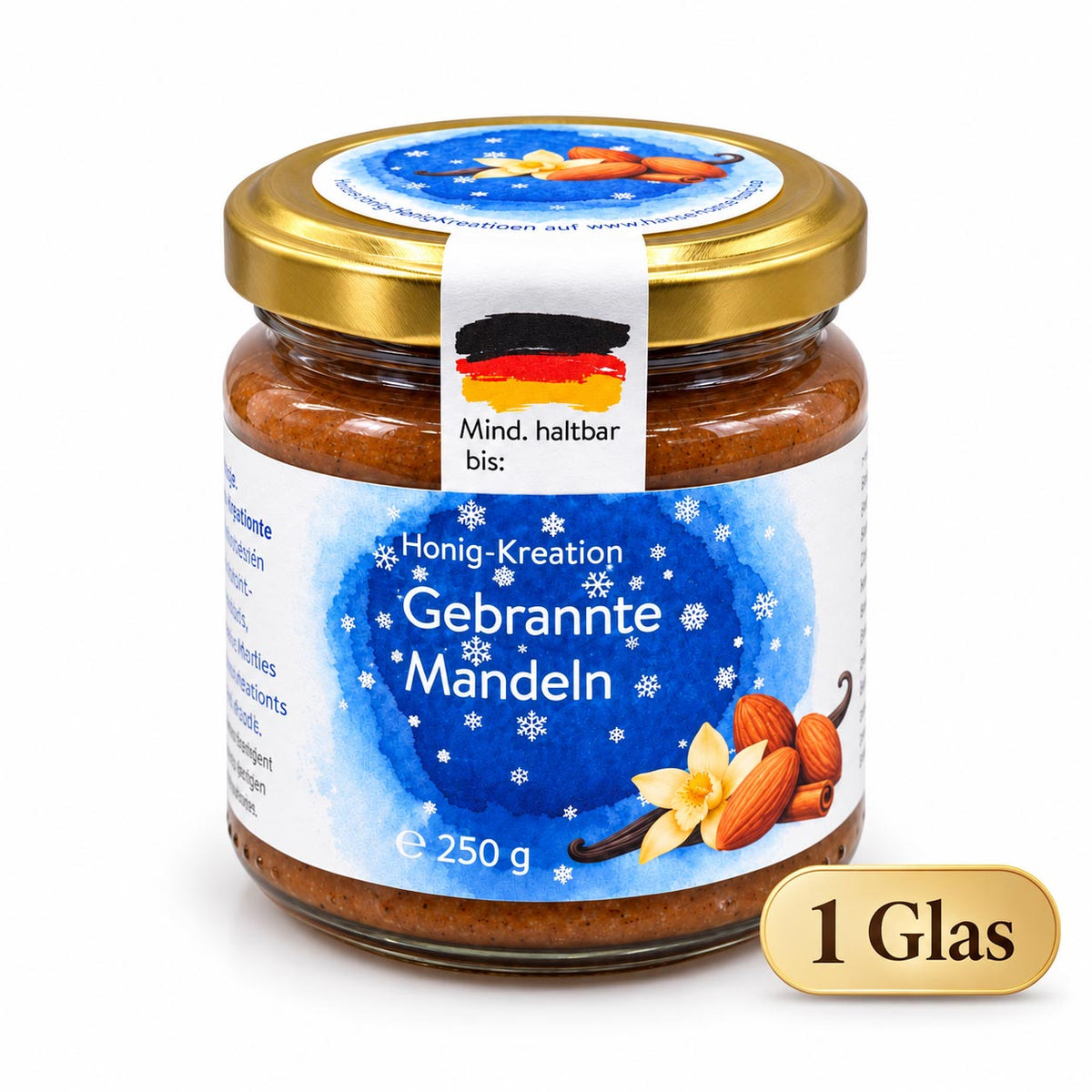Winterhonig: Gebrannte Mandeln mit Mandelmus, Bourbon-Vanille & Ceylon-Zimt