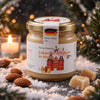 Lübecker Marzipan in Honig mit norddeutschem Blütenhonig, Mandeln und Marzipan in winterlicher Adventsstimmung