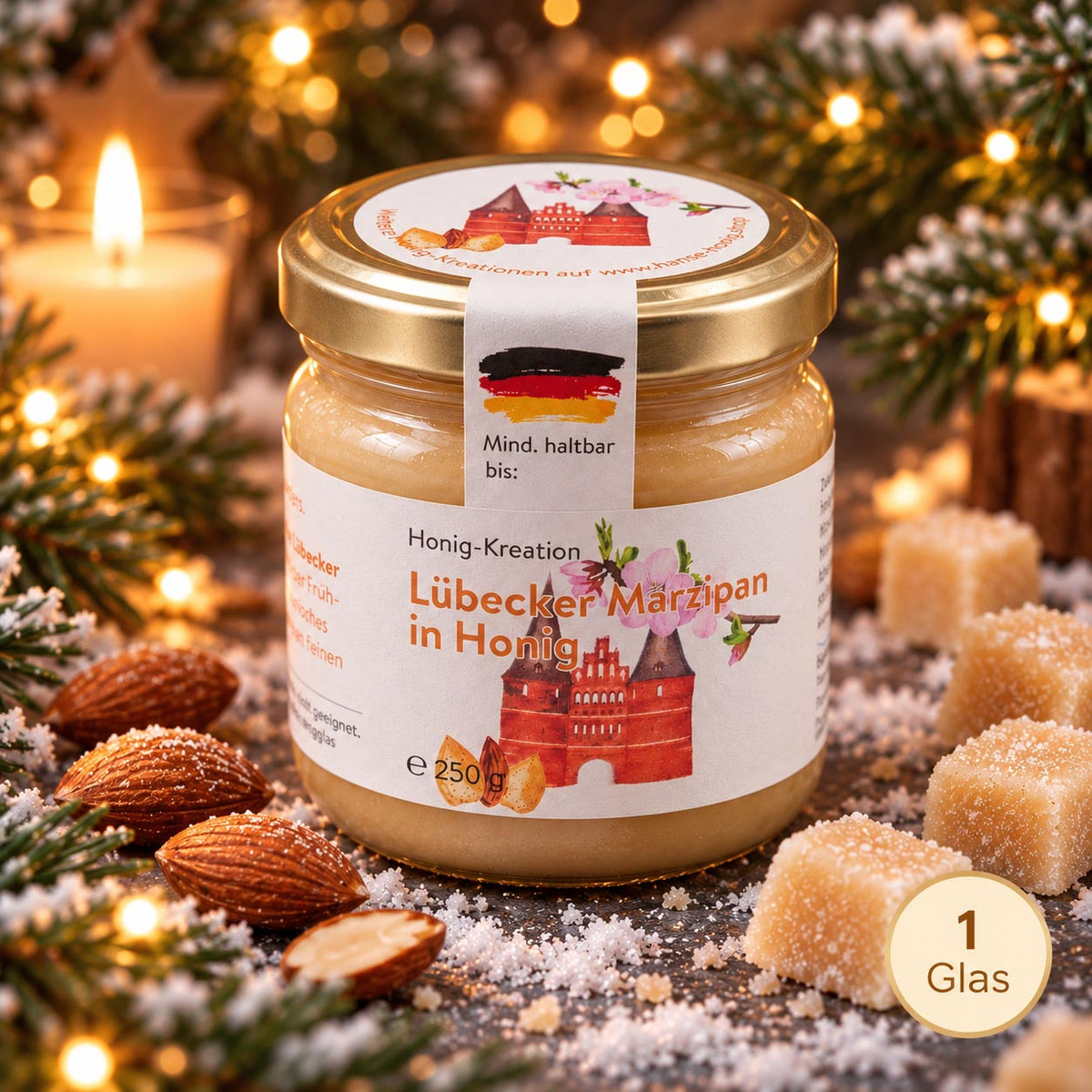 Lübecker Marzipan in Honig