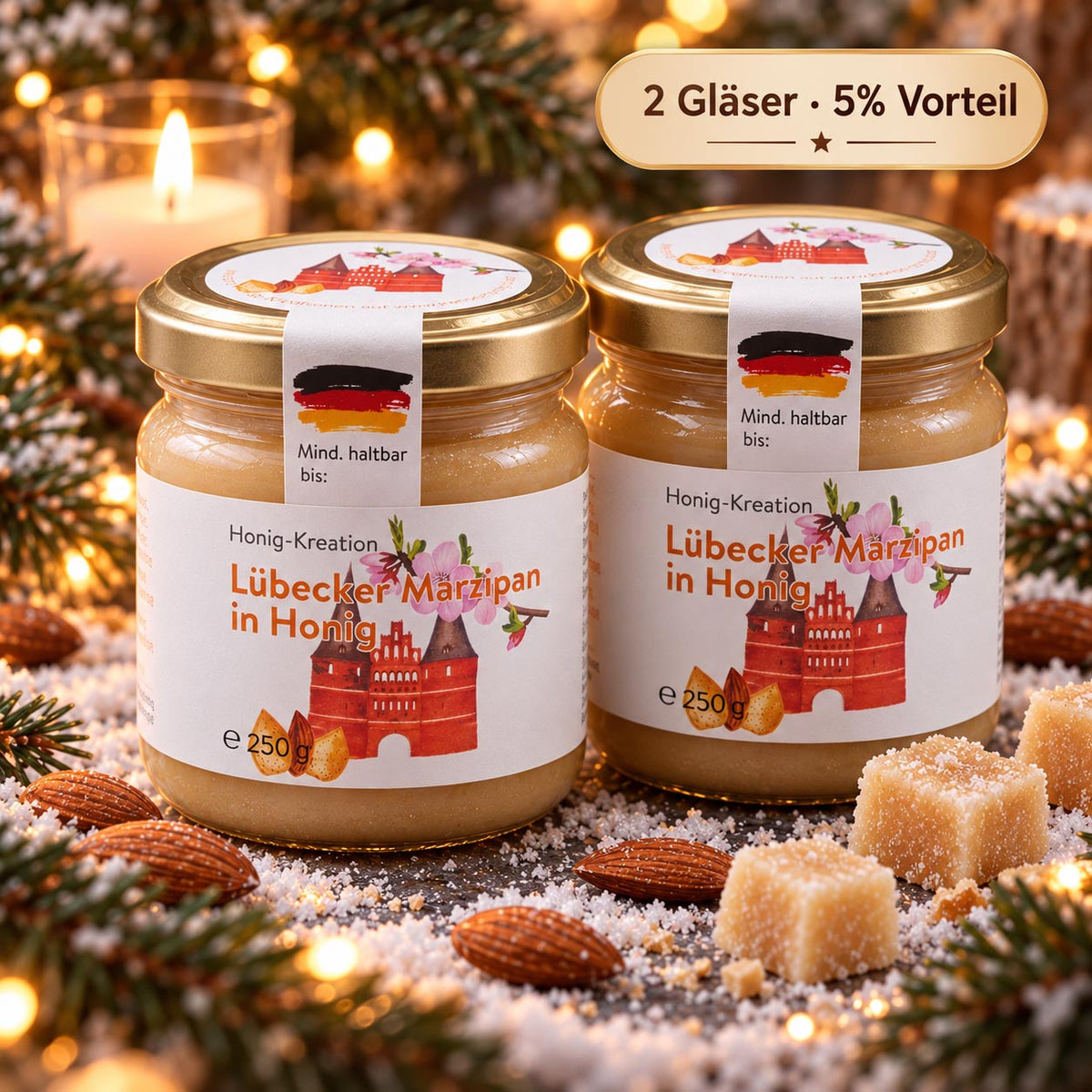 Lübecker Marzipan in Honig