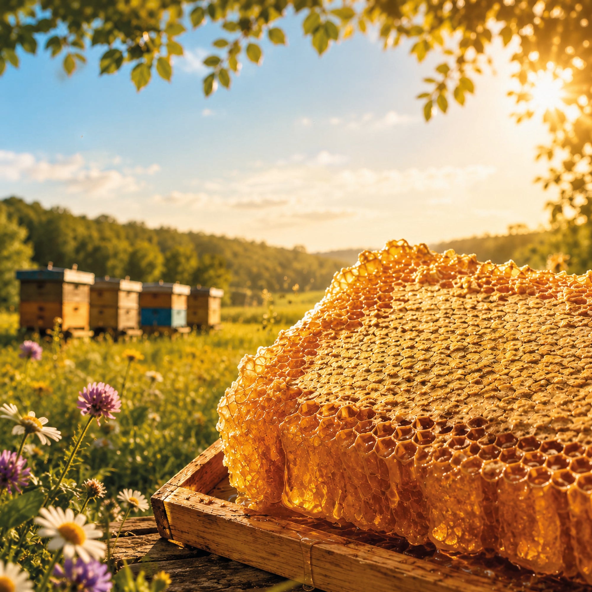 Frische Honigwabe – Natur pur, direkt aus der Sommer-Ernte
