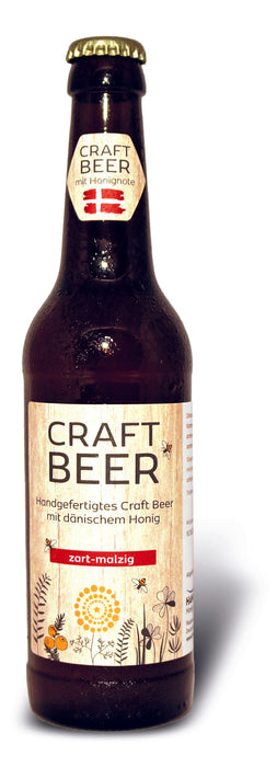 Handgefertigtes Craft Beer mit dänischem Honig (zart–malzig) - hanse-honig.shop