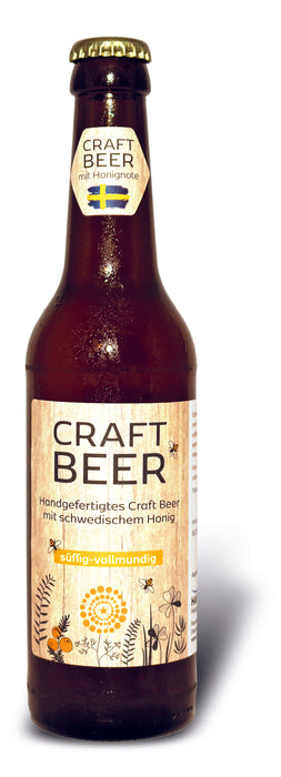 Handgefertigtes Craft Beer mit schwedischem Honig (süffig–vollmundig) - hanse-honig.shop